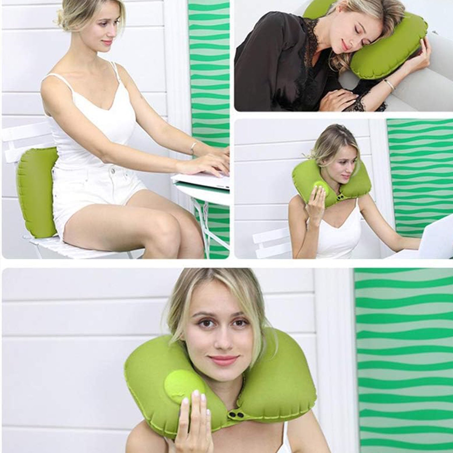 8540 Inflatable & Foldable, Pillow U Shape Air Cushion Travel Pillow, Travel Business Trip Neck Pillow for Long Trips, Ideal for Men & Women Portable, and Perfect for Backpacking, Car Camping, and Even Airplane Travel 8540 Inflatable & Foldable, Pillow U Shape Air Cushion Travel Pillow, Travel Business Trip Neck Pillow for Long Trips, Ideal for Men & Women Portable, and Perfect for Backpacking, Car Camping, and Even Airplane Travel